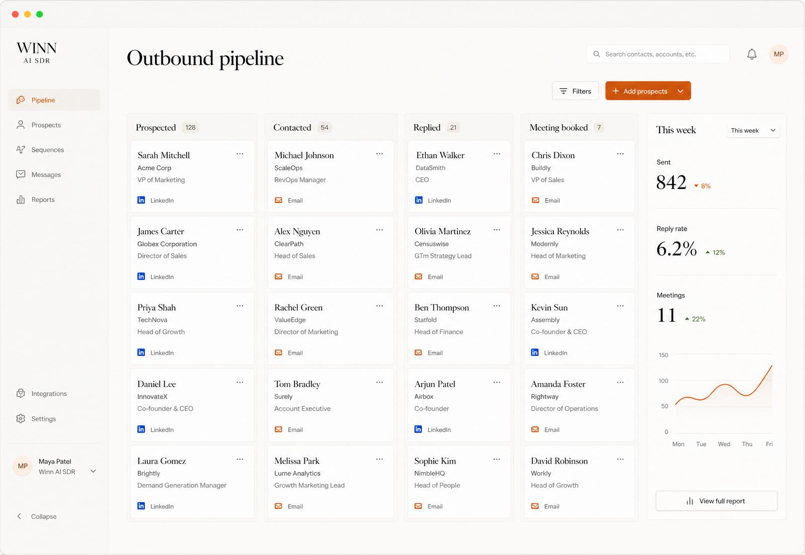 AI SDR & Lead Gen: Outbound pipeline